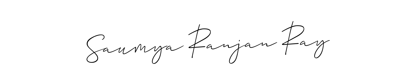 Create a beautiful signature design for name Saumya Ranjan Ray. With this signature (Allison_Script) fonts, you can make a handwritten signature for free. Saumya Ranjan Ray signature style 2 images and pictures png