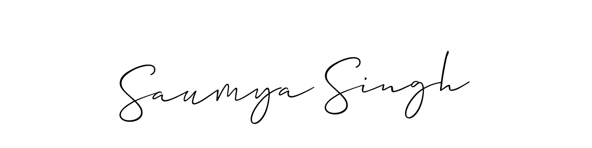 Make a beautiful signature design for name Saumya Singh. With this signature (Allison_Script) style, you can create a handwritten signature for free. Saumya Singh signature style 2 images and pictures png