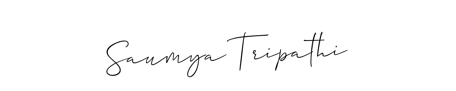 Create a beautiful signature design for name Saumya Tripathi. With this signature (Allison_Script) fonts, you can make a handwritten signature for free. Saumya Tripathi signature style 2 images and pictures png