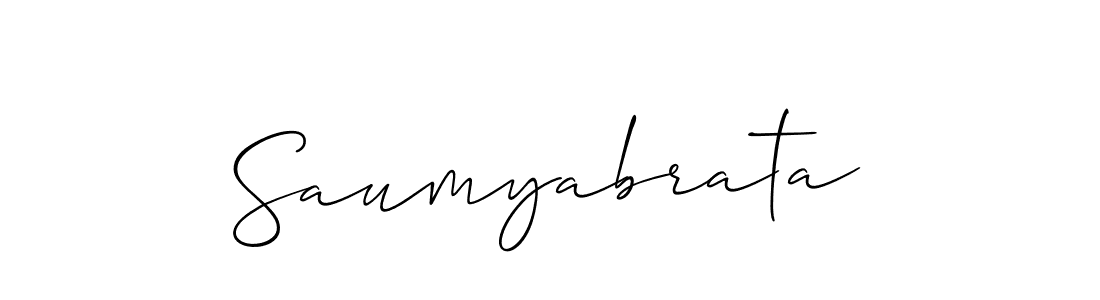 Use a signature maker to create a handwritten signature online. With this signature software, you can design (Allison_Script) your own signature for name Saumyabrata. Saumyabrata signature style 2 images and pictures png