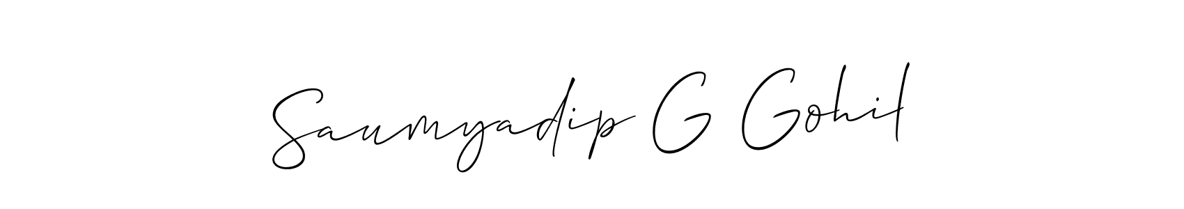 Once you've used our free online signature maker to create your best signature Allison_Script style, it's time to enjoy all of the benefits that Saumyadip G Gohil name signing documents. Saumyadip G Gohil signature style 2 images and pictures png