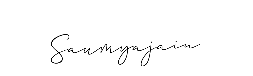 Saumyajain stylish signature style. Best Handwritten Sign (Allison_Script) for my name. Handwritten Signature Collection Ideas for my name Saumyajain. Saumyajain signature style 2 images and pictures png