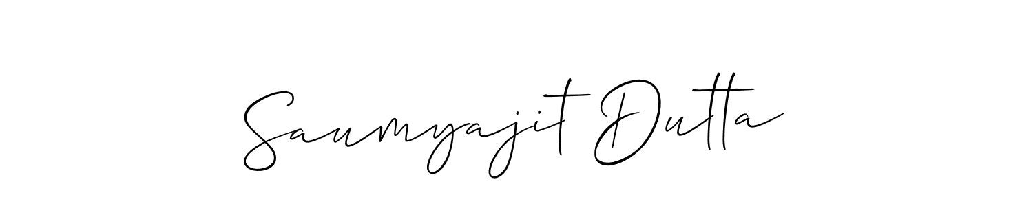 Create a beautiful signature design for name Saumyajit Dutta. With this signature (Allison_Script) fonts, you can make a handwritten signature for free. Saumyajit Dutta signature style 2 images and pictures png