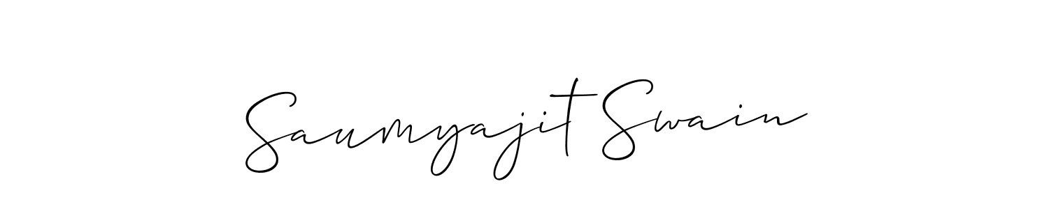 Use a signature maker to create a handwritten signature online. With this signature software, you can design (Allison_Script) your own signature for name Saumyajit Swain. Saumyajit Swain signature style 2 images and pictures png