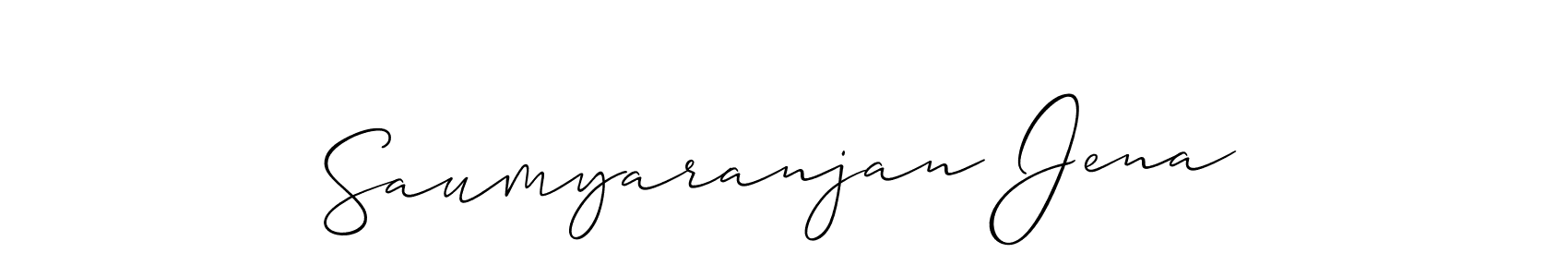 Use a signature maker to create a handwritten signature online. With this signature software, you can design (Allison_Script) your own signature for name Saumyaranjan Jena. Saumyaranjan Jena signature style 2 images and pictures png