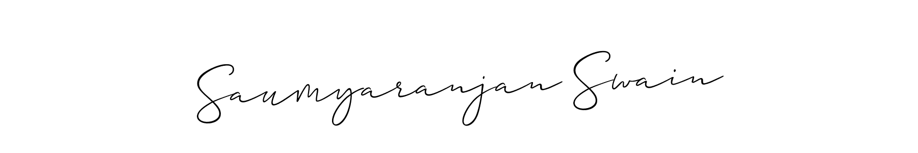 Make a short Saumyaranjan Swain signature style. Manage your documents anywhere anytime using Allison_Script. Create and add eSignatures, submit forms, share and send files easily. Saumyaranjan Swain signature style 2 images and pictures png