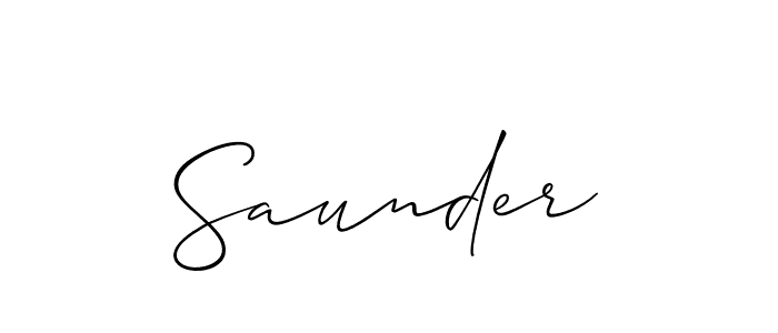 Also we have Saunder name is the best signature style. Create professional handwritten signature collection using Allison_Script autograph style. Saunder signature style 2 images and pictures png
