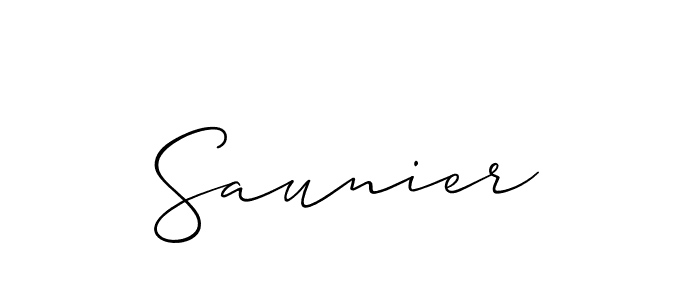 Similarly Allison_Script is the best handwritten signature design. Signature creator online .You can use it as an online autograph creator for name Saunier. Saunier signature style 2 images and pictures png