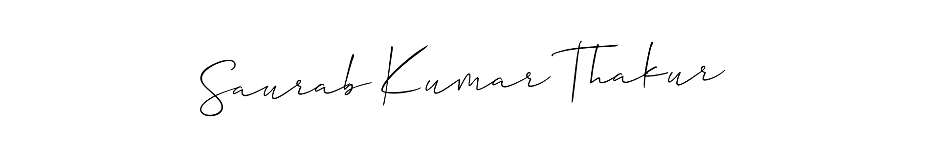 The best way (Allison_Script) to make a short signature is to pick only two or three words in your name. The name Saurab Kumar Thakur include a total of six letters. For converting this name. Saurab Kumar Thakur signature style 2 images and pictures png