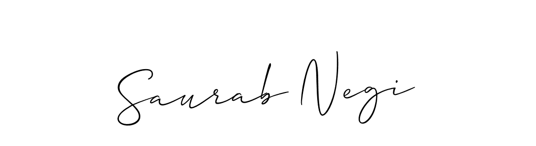 Design your own signature with our free online signature maker. With this signature software, you can create a handwritten (Allison_Script) signature for name Saurab Negi. Saurab Negi signature style 2 images and pictures png