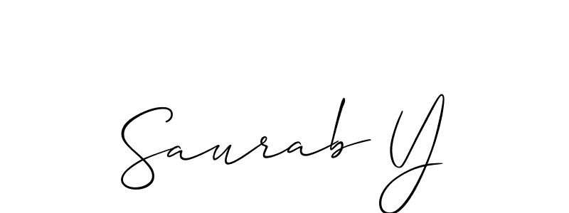 You should practise on your own different ways (Allison_Script) to write your name (Saurab Y) in signature. don't let someone else do it for you. Saurab Y signature style 2 images and pictures png