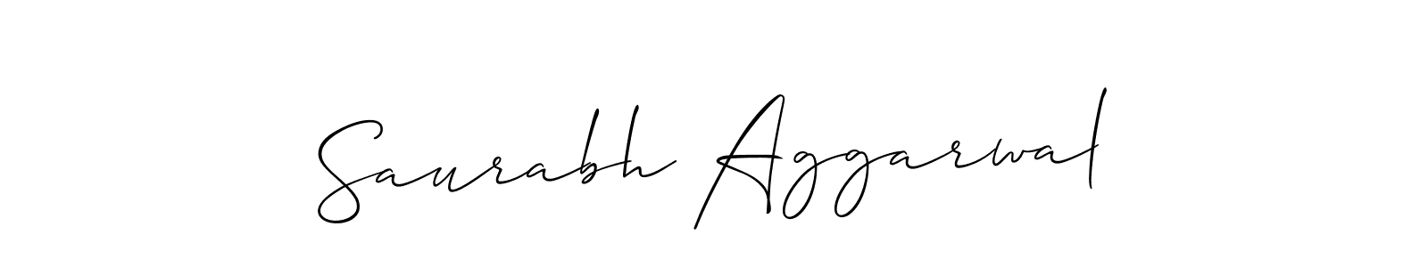 Create a beautiful signature design for name Saurabh Aggarwal. With this signature (Allison_Script) fonts, you can make a handwritten signature for free. Saurabh Aggarwal signature style 2 images and pictures png