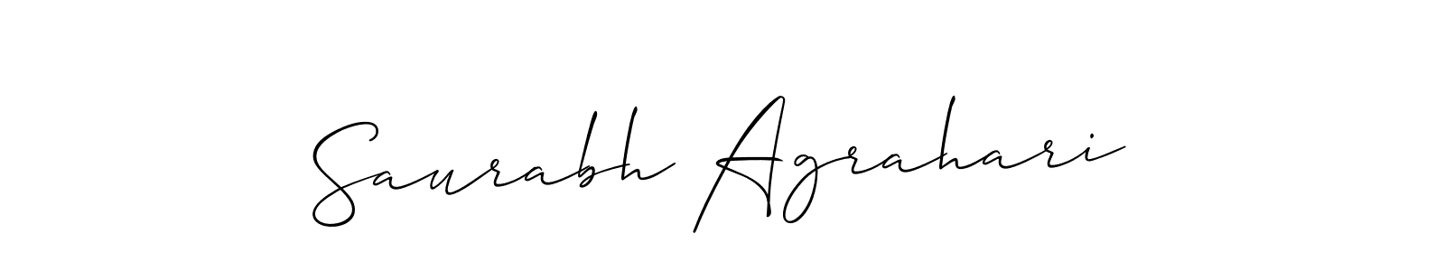 Design your own signature with our free online signature maker. With this signature software, you can create a handwritten (Allison_Script) signature for name Saurabh Agrahari. Saurabh Agrahari signature style 2 images and pictures png