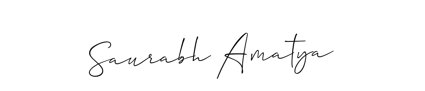 The best way (Allison_Script) to make a short signature is to pick only two or three words in your name. The name Saurabh Amatya include a total of six letters. For converting this name. Saurabh Amatya signature style 2 images and pictures png