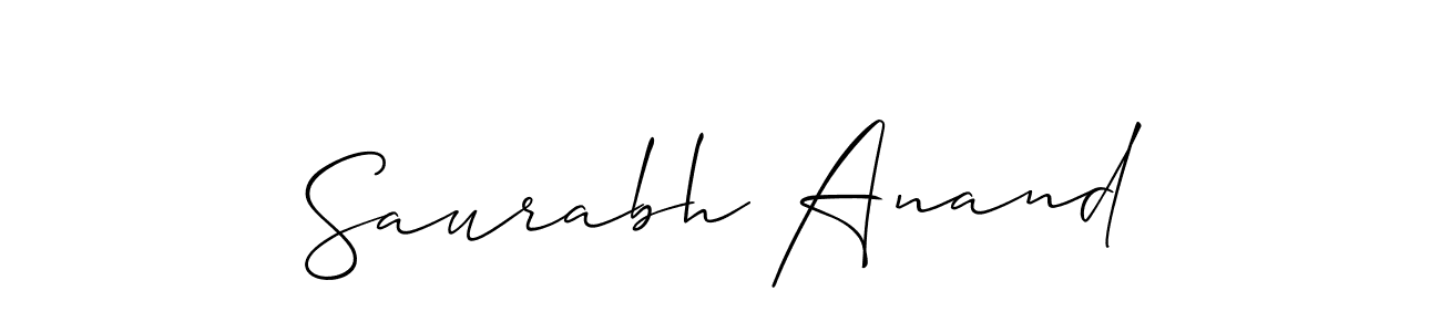 Design your own signature with our free online signature maker. With this signature software, you can create a handwritten (Allison_Script) signature for name Saurabh Anand. Saurabh Anand signature style 2 images and pictures png