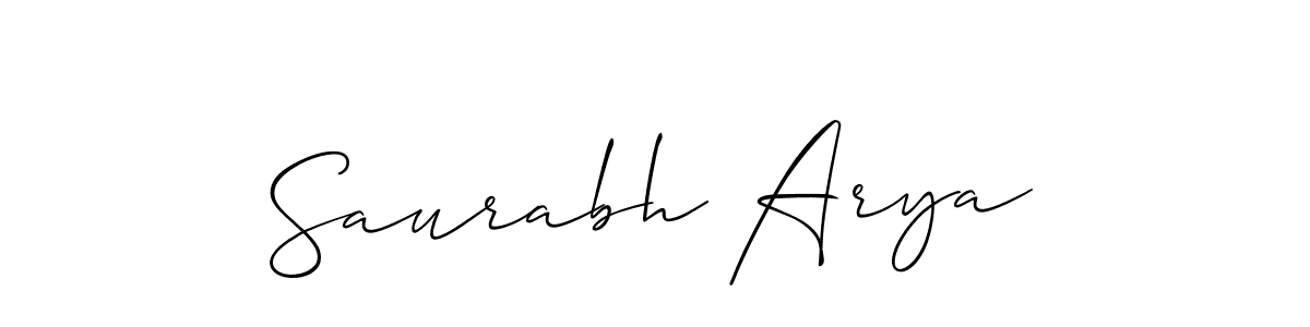 Design your own signature with our free online signature maker. With this signature software, you can create a handwritten (Allison_Script) signature for name Saurabh Arya. Saurabh Arya signature style 2 images and pictures png