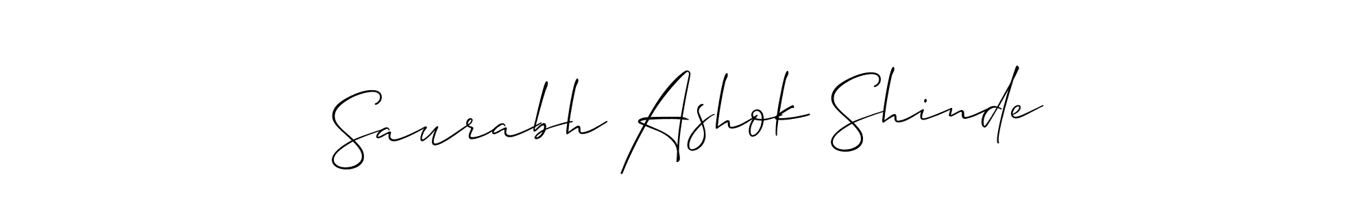 Allison_Script is a professional signature style that is perfect for those who want to add a touch of class to their signature. It is also a great choice for those who want to make their signature more unique. Get Saurabh Ashok Shinde name to fancy signature for free. Saurabh Ashok Shinde signature style 2 images and pictures png