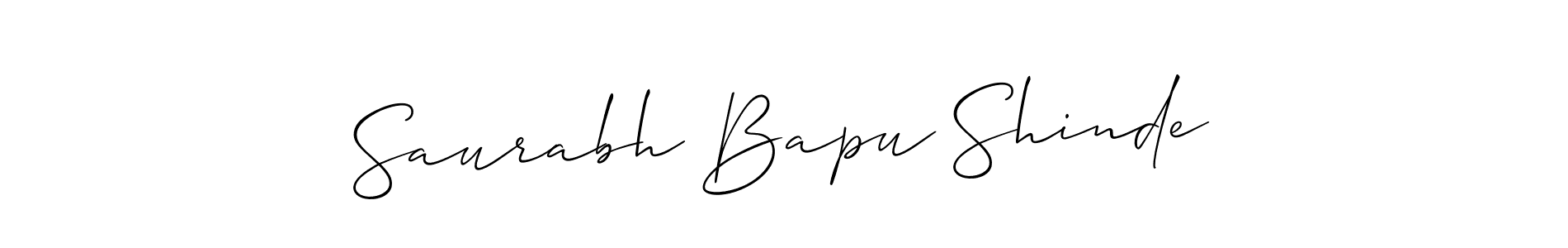 Design your own signature with our free online signature maker. With this signature software, you can create a handwritten (Allison_Script) signature for name Saurabh Bapu Shinde. Saurabh Bapu Shinde signature style 2 images and pictures png