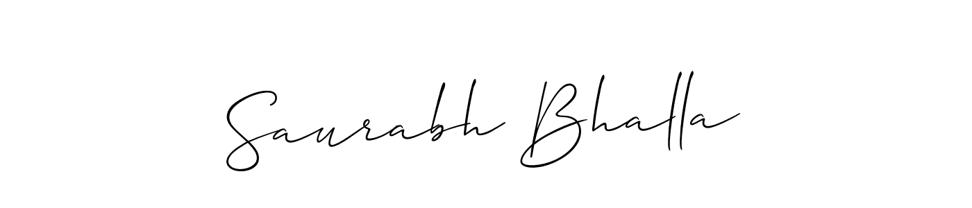 Make a beautiful signature design for name Saurabh Bhalla. With this signature (Allison_Script) style, you can create a handwritten signature for free. Saurabh Bhalla signature style 2 images and pictures png