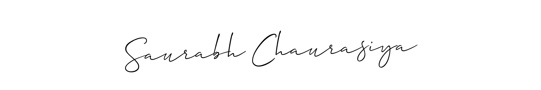 How to make Saurabh Chaurasiya name signature. Use Allison_Script style for creating short signs online. This is the latest handwritten sign. Saurabh Chaurasiya signature style 2 images and pictures png