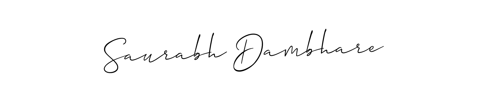 How to make Saurabh Dambhare signature? Allison_Script is a professional autograph style. Create handwritten signature for Saurabh Dambhare name. Saurabh Dambhare signature style 2 images and pictures png