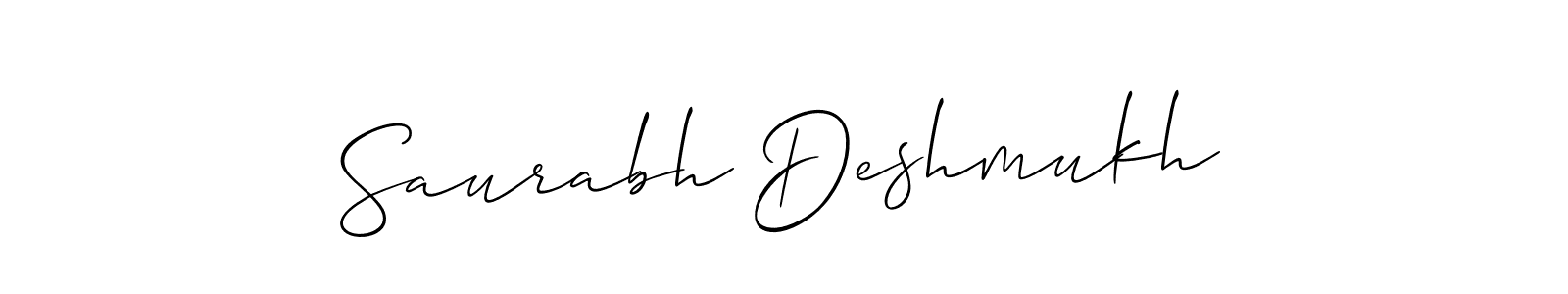 Make a beautiful signature design for name Saurabh Deshmukh. With this signature (Allison_Script) style, you can create a handwritten signature for free. Saurabh Deshmukh signature style 2 images and pictures png