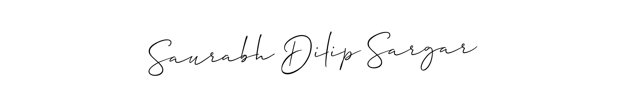 if you are searching for the best signature style for your name Saurabh Dilip Sargar. so please give up your signature search. here we have designed multiple signature styles  using Allison_Script. Saurabh Dilip Sargar signature style 2 images and pictures png