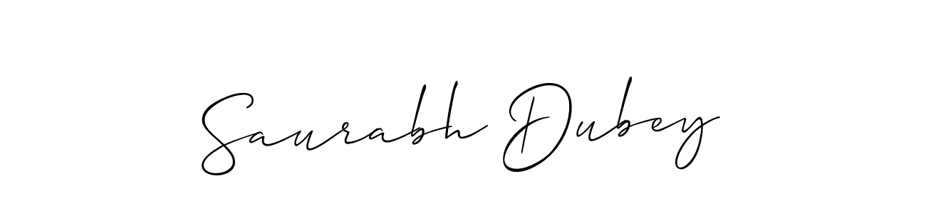 Allison_Script is a professional signature style that is perfect for those who want to add a touch of class to their signature. It is also a great choice for those who want to make their signature more unique. Get Saurabh Dubey name to fancy signature for free. Saurabh Dubey signature style 2 images and pictures png