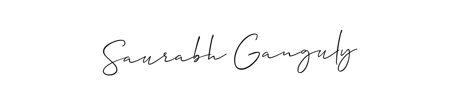 The best way (Allison_Script) to make a short signature is to pick only two or three words in your name. The name Saurabh Ganguly include a total of six letters. For converting this name. Saurabh Ganguly signature style 2 images and pictures png