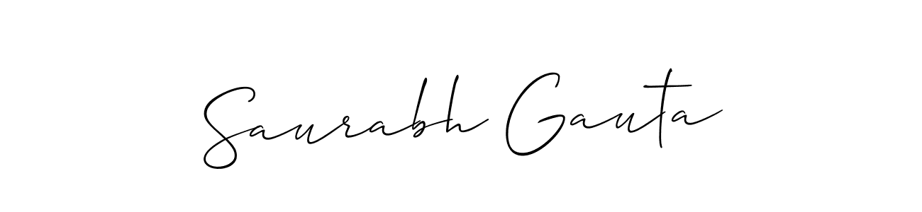 Create a beautiful signature design for name Saurabh Gauta. With this signature (Allison_Script) fonts, you can make a handwritten signature for free. Saurabh Gauta signature style 2 images and pictures png