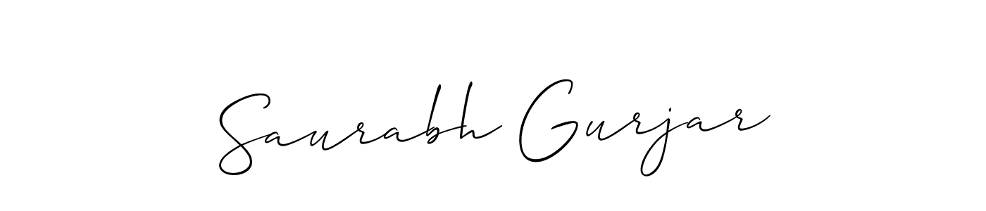 How to make Saurabh Gurjar signature? Allison_Script is a professional autograph style. Create handwritten signature for Saurabh Gurjar name. Saurabh Gurjar signature style 2 images and pictures png