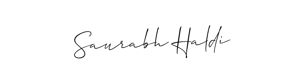 Also we have Saurabh Haldi name is the best signature style. Create professional handwritten signature collection using Allison_Script autograph style. Saurabh Haldi signature style 2 images and pictures png