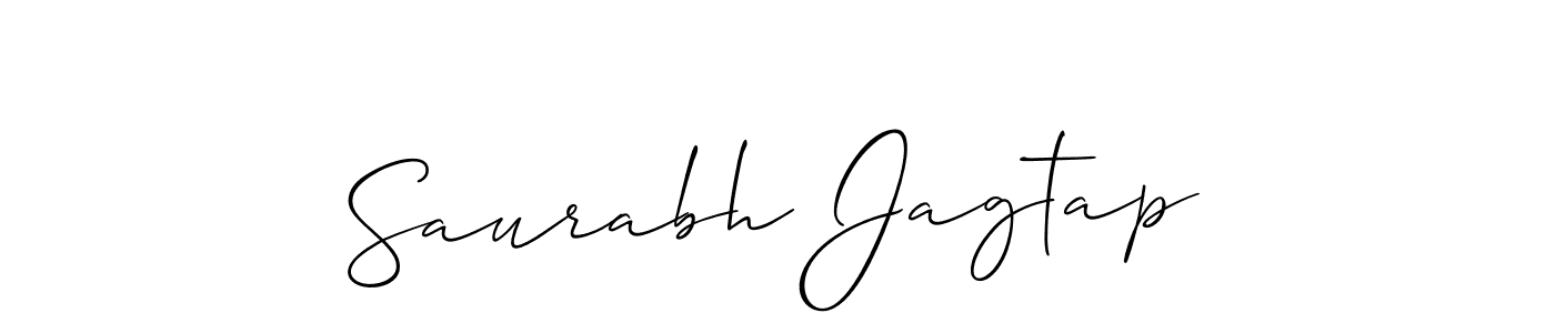 if you are searching for the best signature style for your name Saurabh Jagtap. so please give up your signature search. here we have designed multiple signature styles  using Allison_Script. Saurabh Jagtap signature style 2 images and pictures png