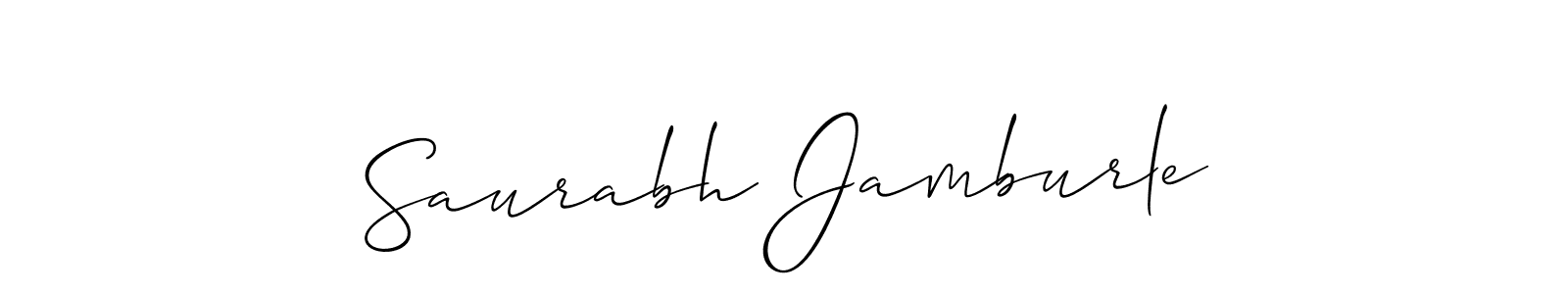 This is the best signature style for the Saurabh Jamburle name. Also you like these signature font (Allison_Script). Mix name signature. Saurabh Jamburle signature style 2 images and pictures png