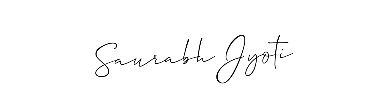 How to make Saurabh Jyoti signature? Allison_Script is a professional autograph style. Create handwritten signature for Saurabh Jyoti name. Saurabh Jyoti signature style 2 images and pictures png