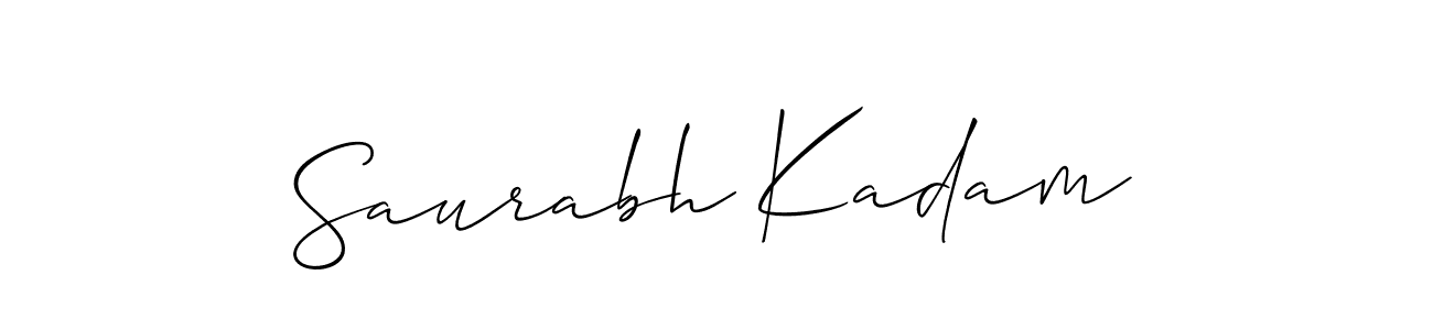 Make a beautiful signature design for name Saurabh Kadam. With this signature (Allison_Script) style, you can create a handwritten signature for free. Saurabh Kadam signature style 2 images and pictures png