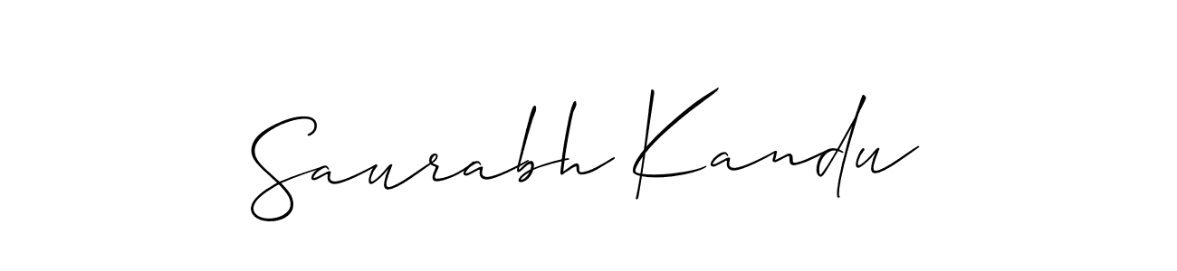 if you are searching for the best signature style for your name Saurabh Kandu. so please give up your signature search. here we have designed multiple signature styles  using Allison_Script. Saurabh Kandu signature style 2 images and pictures png