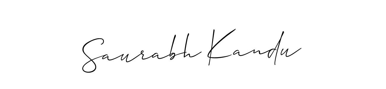 Design your own signature with our free online signature maker. With this signature software, you can create a handwritten (Allison_Script) signature for name Saurabh Kandu. Saurabh Kandu signature style 2 images and pictures png