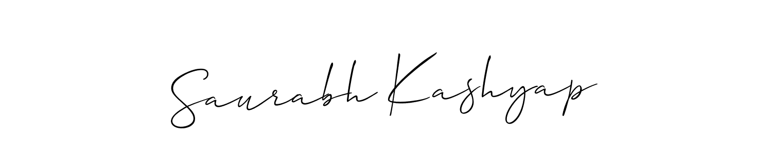 You should practise on your own different ways (Allison_Script) to write your name (Saurabh Kashyap) in signature. don't let someone else do it for you. Saurabh Kashyap signature style 2 images and pictures png