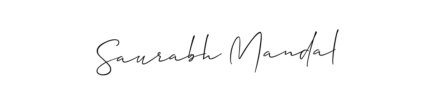Use a signature maker to create a handwritten signature online. With this signature software, you can design (Allison_Script) your own signature for name Saurabh Mandal. Saurabh Mandal signature style 2 images and pictures png