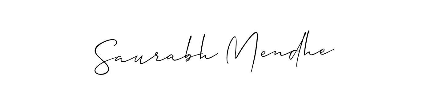 How to make Saurabh Mendhe signature? Allison_Script is a professional autograph style. Create handwritten signature for Saurabh Mendhe name. Saurabh Mendhe signature style 2 images and pictures png