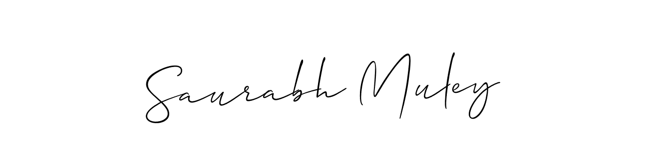 It looks lik you need a new signature style for name Saurabh Muley. Design unique handwritten (Allison_Script) signature with our free signature maker in just a few clicks. Saurabh Muley signature style 2 images and pictures png