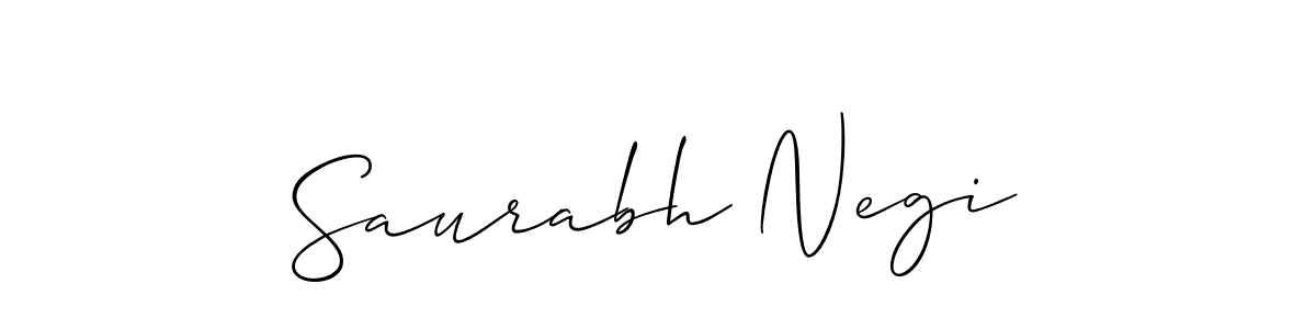 Allison_Script is a professional signature style that is perfect for those who want to add a touch of class to their signature. It is also a great choice for those who want to make their signature more unique. Get Saurabh Negi name to fancy signature for free. Saurabh Negi signature style 2 images and pictures png