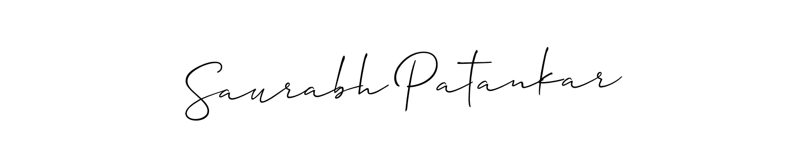 Create a beautiful signature design for name Saurabh Patankar. With this signature (Allison_Script) fonts, you can make a handwritten signature for free. Saurabh Patankar signature style 2 images and pictures png