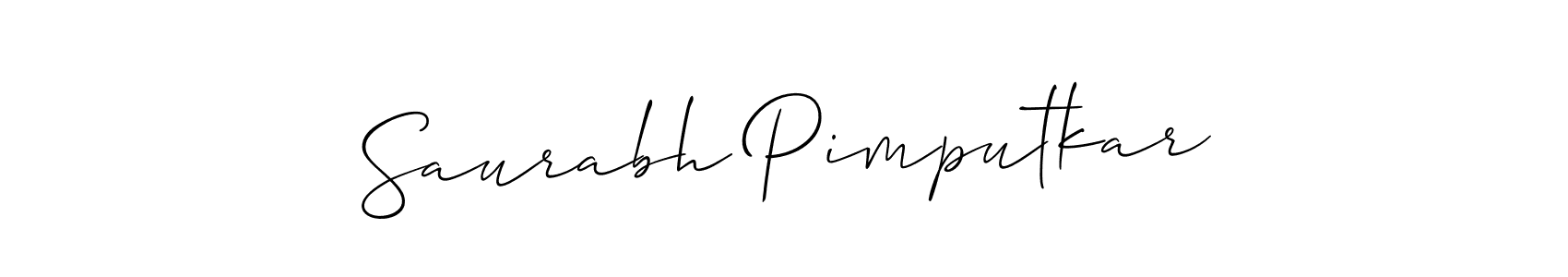 This is the best signature style for the Saurabh Pimputkar name. Also you like these signature font (Allison_Script). Mix name signature. Saurabh Pimputkar signature style 2 images and pictures png