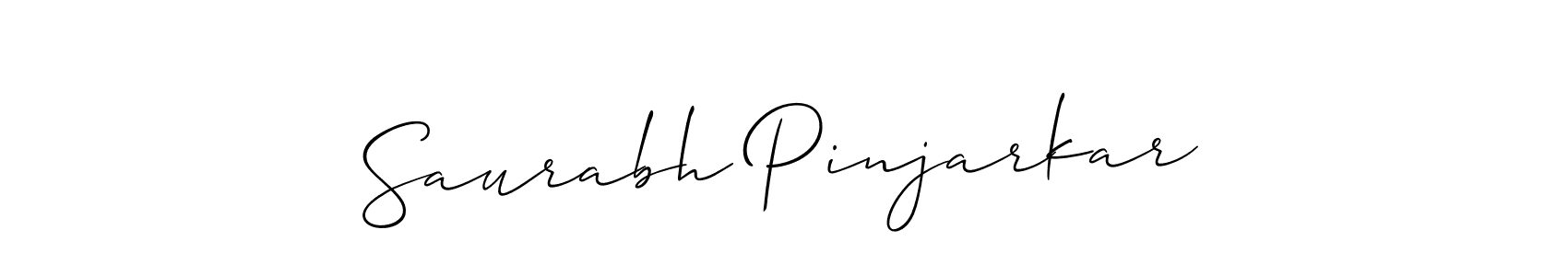 Saurabh Pinjarkar stylish signature style. Best Handwritten Sign (Allison_Script) for my name. Handwritten Signature Collection Ideas for my name Saurabh Pinjarkar. Saurabh Pinjarkar signature style 2 images and pictures png