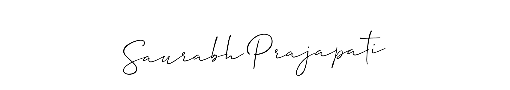 Make a beautiful signature design for name Saurabh Prajapati. With this signature (Allison_Script) style, you can create a handwritten signature for free. Saurabh Prajapati signature style 2 images and pictures png