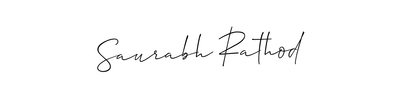 The best way (Allison_Script) to make a short signature is to pick only two or three words in your name. The name Saurabh Rathod include a total of six letters. For converting this name. Saurabh Rathod signature style 2 images and pictures png