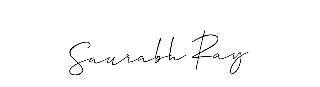 How to make Saurabh Ray name signature. Use Allison_Script style for creating short signs online. This is the latest handwritten sign. Saurabh Ray signature style 2 images and pictures png