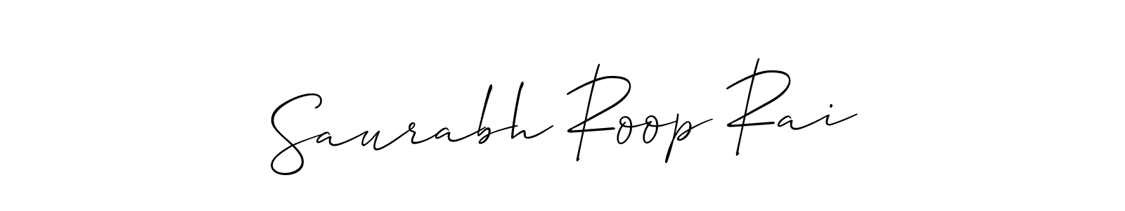 Create a beautiful signature design for name Saurabh Roop Rai. With this signature (Allison_Script) fonts, you can make a handwritten signature for free. Saurabh Roop Rai signature style 2 images and pictures png